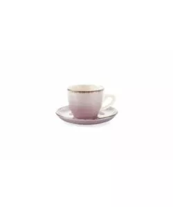 SERVIZIO TAZZINE DA CAFFÈ "BAITA" IN GRESS, 6 PEZZI